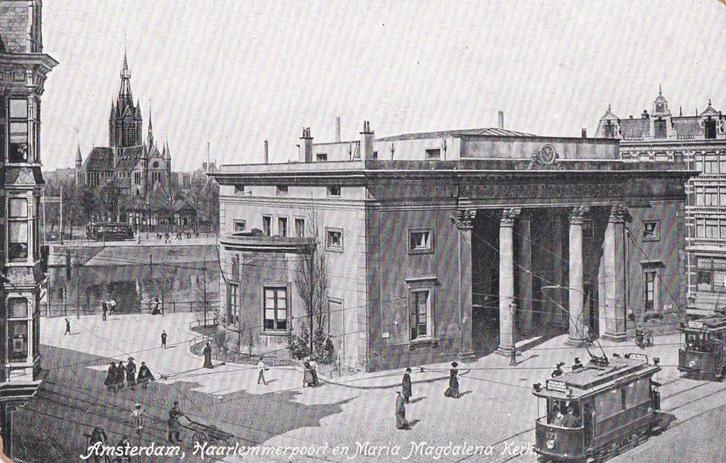 amsterdam haarlemmerpoort tram kerk enz ca 1930, Verzamelen, Ansichtkaarten | Nederland, Noord-Brabant, Ophalen of Verzenden