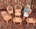 vintage Barbie wicker furniture, Ophalen of Verzenden, Gebruikt, Poppenhuis