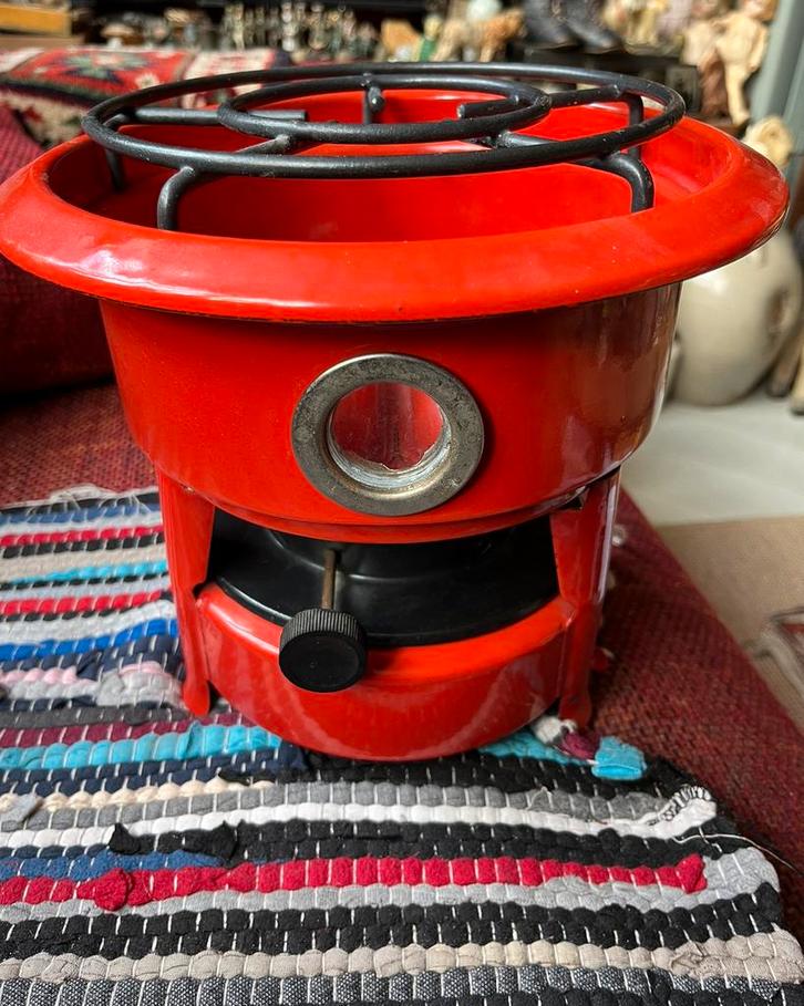 Grote Antieke Emaille Petroleumstel - 2 pits, Antiek en Kunst, Antiek | Emaille, Ophalen of Verzenden