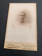 cdv carte de visite verpleegster Amsterdam F Hisgens, Verzenden, Voor 1940, Zo goed als nieuw, Foto