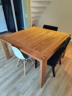 Teak houten eettafel 140 x 140, Huis en Inrichting, Tafels | Eettafels, Ophalen, Zo goed als nieuw, Vijf personen of meer, 100 tot 150 cm