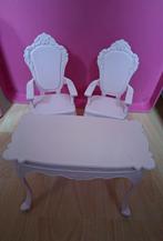 Barbie set: tafel en 2 stoelen, Ophalen of Verzenden, Gebruikt, Barbie