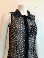 King Louie Blouse - Stippen Blauw - Maat M, Maat 38/40 (M), Zwart, Ophalen of Verzenden, Zo goed als nieuw