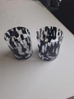 Zwart/Witte Theelichtjes - Set van 2, Antiek en Kunst, Ophalen of Verzenden