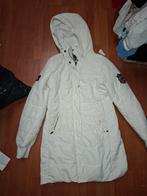 Lange witte jas van District, maat 38, Kleding | Dames, Jassen | Winter, Maat 38/40 (M), Verzenden, Wit, District