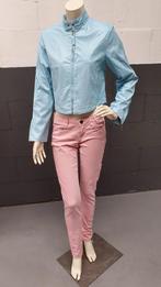 Lakjasje Foxy, lichtblauw, nepleer look. Maat M, mt 38. S25, Kleding | Dames, Tweedehands verkoop, Blauw, Ophalen of Verzenden