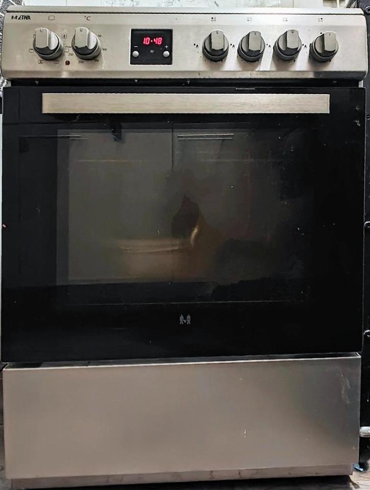 ETNA FGV460RVS gasfornuis | 4-pits + oven | RVS, Witgoed en Apparatuur, Fornuizen, Gebruikt, Vrijstaand, Gas, 4 kookzones, 85 tot 90 cm