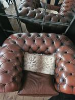 Chesterfield Leren Relax Stoel, Ophalen, Gebruikt, Chesterfield, 100 tot 125 cm