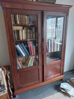 Klassieke grenen vitrinekast 2m hoog x 1.40m breed, Ophalen, 100 tot 150 cm, 200 cm of meer, Glas