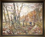 Olieverfschilderij van Dulmen Krumpelman, Boslandschap, Ophalen of Verzenden