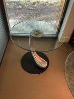 Glazen bijzettafel Leolux, Huis en Inrichting, Rond, 55 tot 75 cm, Modern, Ophalen