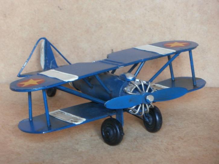 Oud model vliegtuig Fokker WWI dubbeldekker militaire oorlog, Hobby en Vrije tijd, Modelbouw | Vliegtuigen en Helikopters, Gebruikt