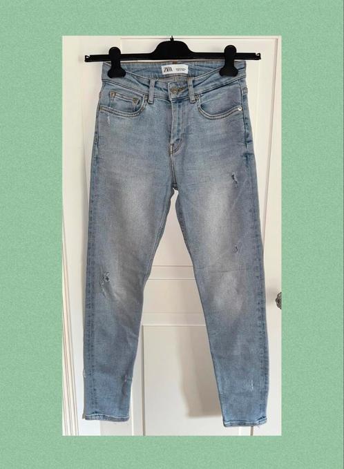 Spijkerbroek (Zara), Kleding | Dames, Broeken en Pantalons, Zo goed als nieuw, Maat 36 (S), Blauw, Lang, Ophalen of Verzenden