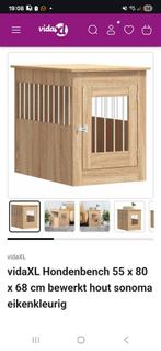 Houten hondenbench bench 80 x 55 x 68 cm, Dieren en Toebehoren, Hondenhokken, Ophalen, Nieuw, 75 tot 110 cm, Minder dan 65 cm