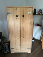 Houten Kinderkledingkast met Hangers, Ophalen, Gebruikt, 50 tot 100 cm, 150 tot 200 cm