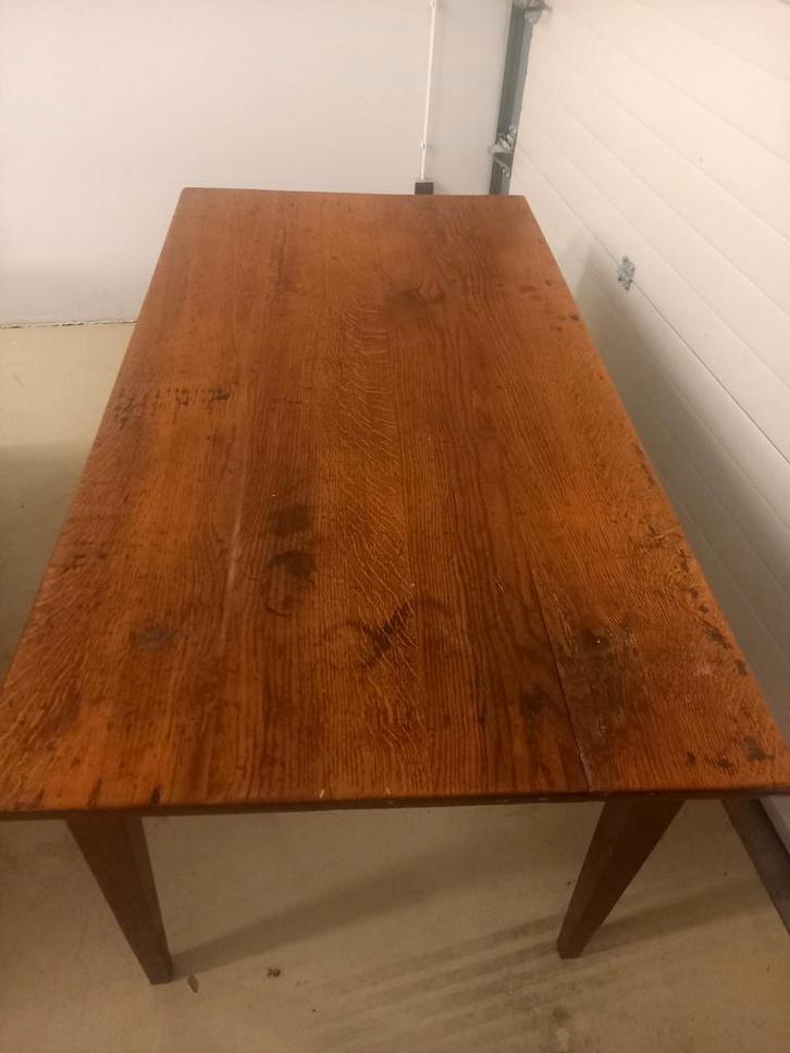 Houten Eettafel met Lade, Huis en Inrichting, Tafels | Eettafels, Gebruikt, 100 tot 150 cm, 150 tot 200 cm, Vier personen, Rechthoekig