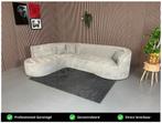 GRATIS LEVERING Teddystof Hoekbank Grijs 305x220 REFURBISHED, 300 cm of meer, Ophalen of Verzenden, Zo goed als nieuw, 150 cm of meer