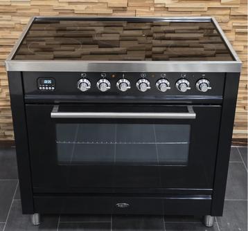 Luxe Fornuis Boretti 90cm INDUCTIE zwart 5 zones 1 oven beschikbaar voor biedingen
