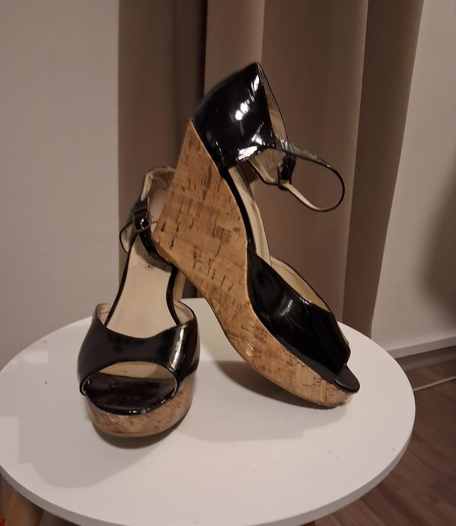 Elegante zwarte pumps met sleehak, Maat 40, Pumps, Zwart, Ophalen of Verzenden, Onbekend
