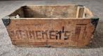 Heineken originele houten bierkist Octrooi Nr. 28215, Huis en Inrichting, Woonaccessoires | Kisten, Minder dan 50 cm, 50 tot 100 cm