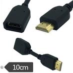 HDMI Kabel - lang 10 cm - Verlengkabel - Kleur Zwart - 0,1 m, Ophalen of Verzenden, Nieuw, Minder dan 2 meter, HDMI-kabel