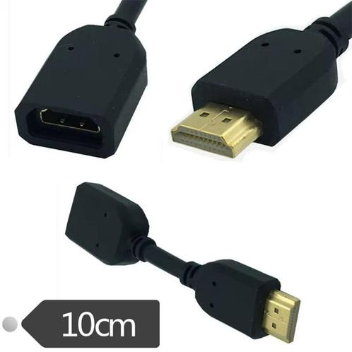 HDMI Kabel - lang 10 cm - Verlengkabel - Kleur Zwart - 0,1 m, Audio, Tv en Foto, Audiokabels en Televisiekabels, Nieuw, HDMI-kabel