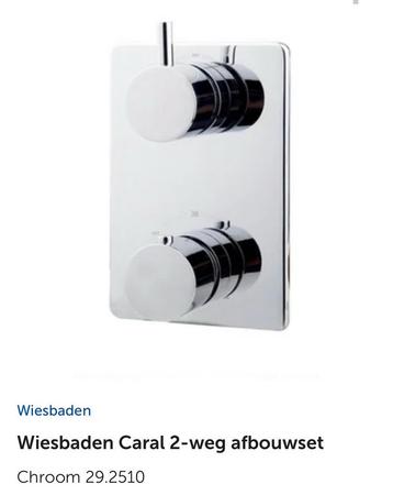 Caral afbouwdeel thermostaat 2 weg chroom beschikbaar voor biedingen