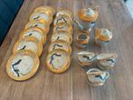 Vintage Japanse theeset Dragon Ware Moriage Lustre Demitasse, Gebruikt, Ophalen of Verzenden, Overige stijlen, Porselein