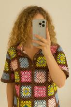Granny square top van Zara in maat M, Kleding | Dames, Maat 38/40 (M), Bruin, Zara, Nieuw