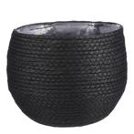 Plantenmand Handgemaakt zwart, Overige materialen, Minder dan 30 cm, Minder dan 60 cm, Rond