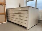 Houten ladekast voor grote tekeningen e.d., Huis en Inrichting, Kasten | Ladekasten, Ophalen, Gebruikt, 5 laden of meer, 75 cm of meer