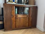 Vintage Art Deco dressoir / buffetkast – 130 x 94 x 50 cm, Gebruikt, 100 tot 150 cm, Glas, 25 tot 50 cm