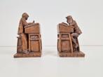 Antieke boekensteunen Henzo ‘50 leerkracht & leerling '60, N, Ophalen of Verzenden, N, N