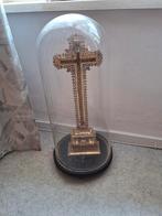 Mooi groot oud kruis onder stolp, Ophalen of Verzenden