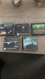 Myst, Riven, shockwave assult, Oddworld, Overblood ,, Spelcomputers en Games, Games | Sony PlayStation 1, Gebruikt, 1 speler, Racen en Vliegen