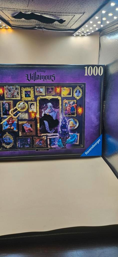 Disney Villainous Ursula Puzzel - 1000 stukjes, Hobby en Vrije tijd, Denksport en Puzzels, Zo goed als nieuw, Legpuzzel, 500 t/m 1500 stukjes