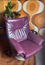 Vintage Leolux fauteuil, Huis en Inrichting, Fauteuils, Ophalen, Zo goed als nieuw, 75 tot 100 cm, Leer