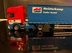 Tekno Scania topliner met 3 assr Tautliner firma Heisterkamp, Hobby en Vrije tijd, Modelauto's | 1:50, Ophalen of Verzenden, Zo goed als nieuw