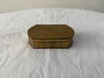 Antieke koperen of messing tabaksdoos., Antiek en Kunst, Antiek | Koper en Brons, Ophalen of Verzenden, Koper
