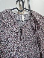 H&m blouse met ruffle kraag | bloemetjes blouse | maat xs, H&M, Ophalen of Verzenden, Zo goed als nieuw, Roze