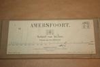 Antieke kaart op linnen - Amersfoort - 1909 !!, Boeken, Atlassen en Landkaarten, Gelezen, Ophalen of Verzenden, Landkaart, 1800 tot 2000