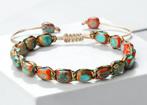 Bohemian armband in Turquoise / Oranje kleur, Overige materialen, Verzenden, Nieuw, Oranje