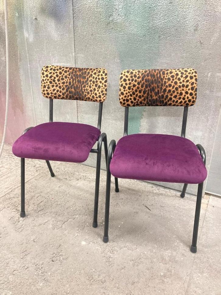 schoolstoel eetkamerstoel stof naar wens, Huis en Inrichting, Stoelen, Nieuw, Vijf, Zes of meer stoelen, Hout, Metaal, Stof, Overige kleuren