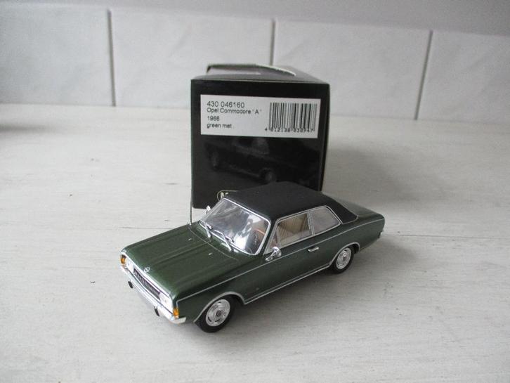 Minichamps Opel Commodore 1966 Green metallic Schaal 1:43, Hobby en Vrije tijd, Modelauto's | 1:43, Zo goed als nieuw, Auto, MiniChamps