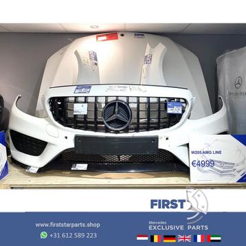 W205 C205 AMG Voorkop onderdelen Mercedes C Klasse 2018 WIT 