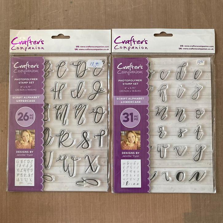Nieuwe stempel set alfabet 2 delig, Hobby en Vrije tijd, Stempelen, Zo goed als nieuw, Ophalen of Verzenden