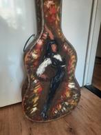 Gitaarkoffer met flamencodanser beschilderd, Ophalen, Gebruikt, Akoestische gitaar