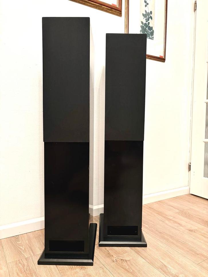 High-end speakers met Stradivari-drivers - zwart vloerstaand, Audio, Tv en Foto, Luidsprekers, Gebruikt, Front, Rear of Stereo speakers