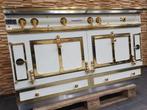 Luxe La Cornue Chateau Fornuis 150cm crème + messing, Witgoed en Apparatuur, Fornuizen, Niet ingevuld, 60 cm of meer, Niet ingevuld
