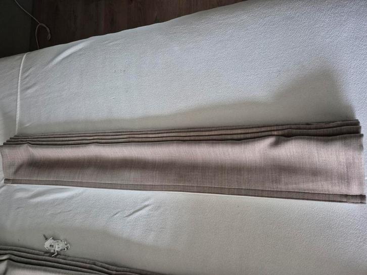 Vouwgordijn 120x138, Huis en Inrichting, Stoffering | Gordijnen en Lamellen, Gebruikt, 150 tot 200 cm, 100 tot 150 cm, Bruin, Grijs